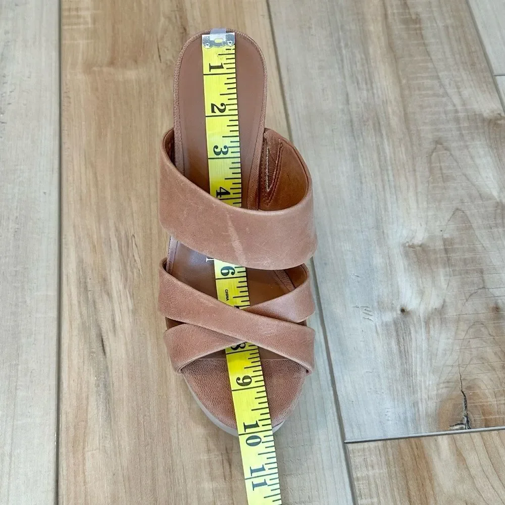 NWT Chelsea Violet Kapri Leather Platform Heels Sandals 9 1/2